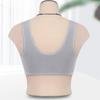 Women's Middle-aged And Elderly Large Size No Steel Ring Front Buckle Wide Shoulder Strap Soft Cotton Cup Bra