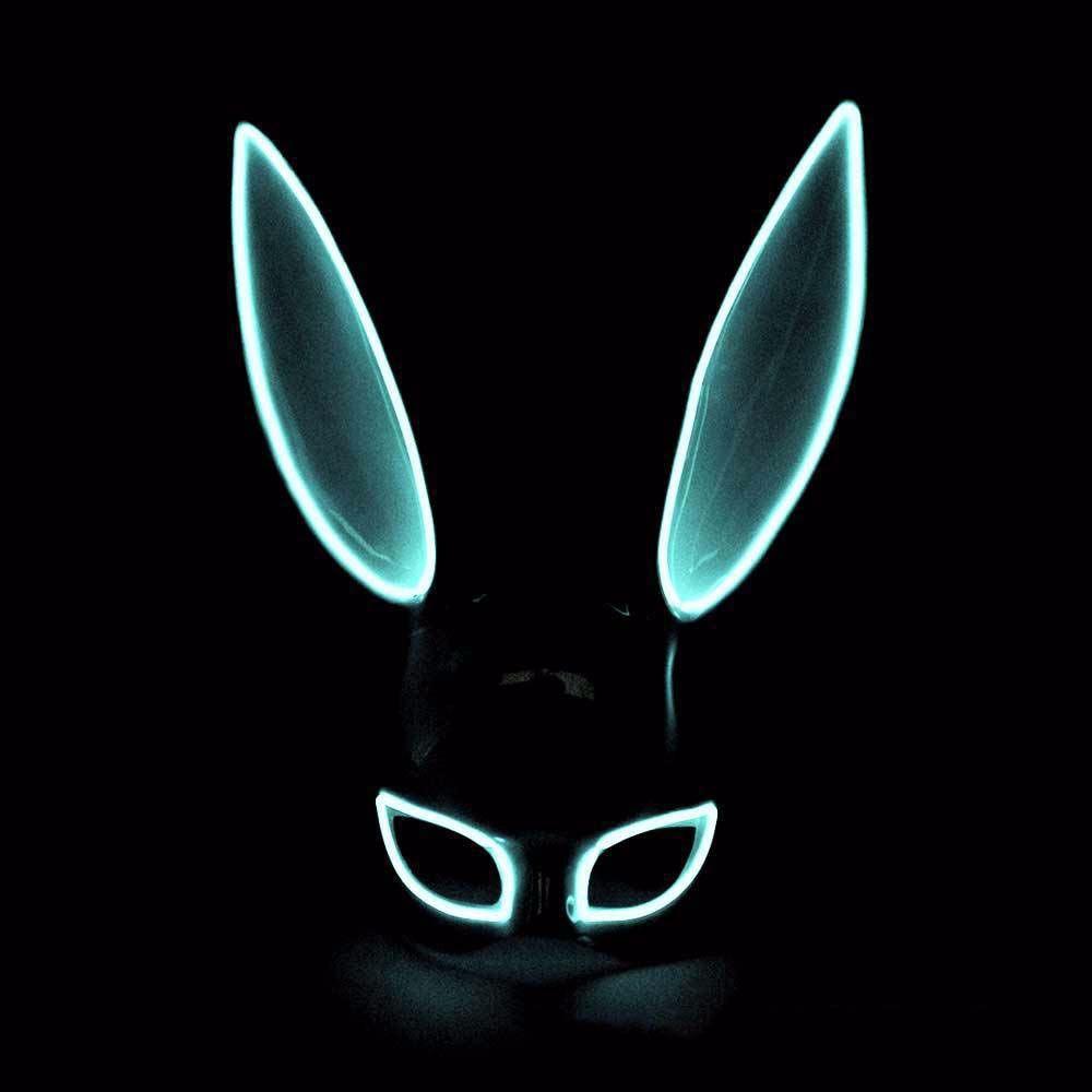 Headwear Mask Bunny Mask LED Light Party Props Led Light Up Mask Party Mask Props Cosplay Mask