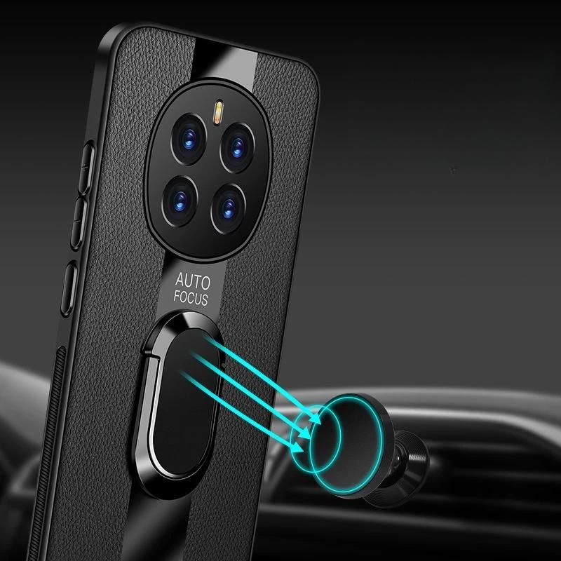 Магнитный чехол-подставка с кольцом для OnePlus 13, роскошный кожаный противоударный бампер для OnePlus13 5G Nord CE 3 Lite N30 CE3