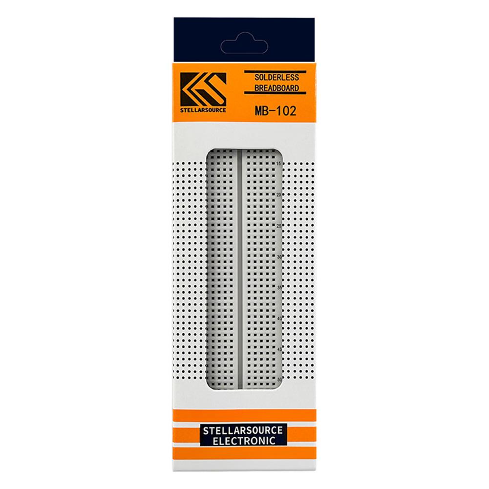 Breadboard 830 Point Universal Experiment Boards MB-102 Test Boards Solderless Spliceable for Circuit Assembly and Commissioning