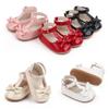 New Girls Shoes Spring Autumn Princess PU Leather Shoes Cute Bowknot Toddler Shoes Slip-Ons Baby Shoes
