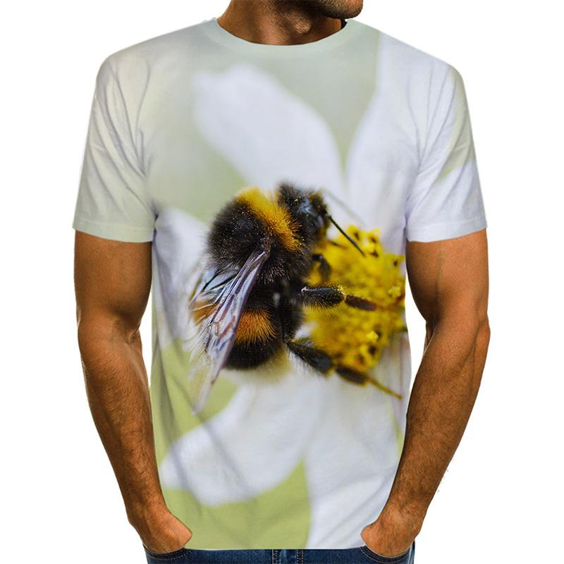 Футболки с пчелами для мужчин, топ с рисунком в виде сот, мужской топ, летняя футболка с медовой пчелой, маленькая пчелка с коротким рукавом, 3D