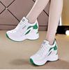 Женская обувь, кроссовки, модная уличная обувь на танкетке с внутренним увеличением, повседневная обувь на шнуровке, женская обувь на платформе