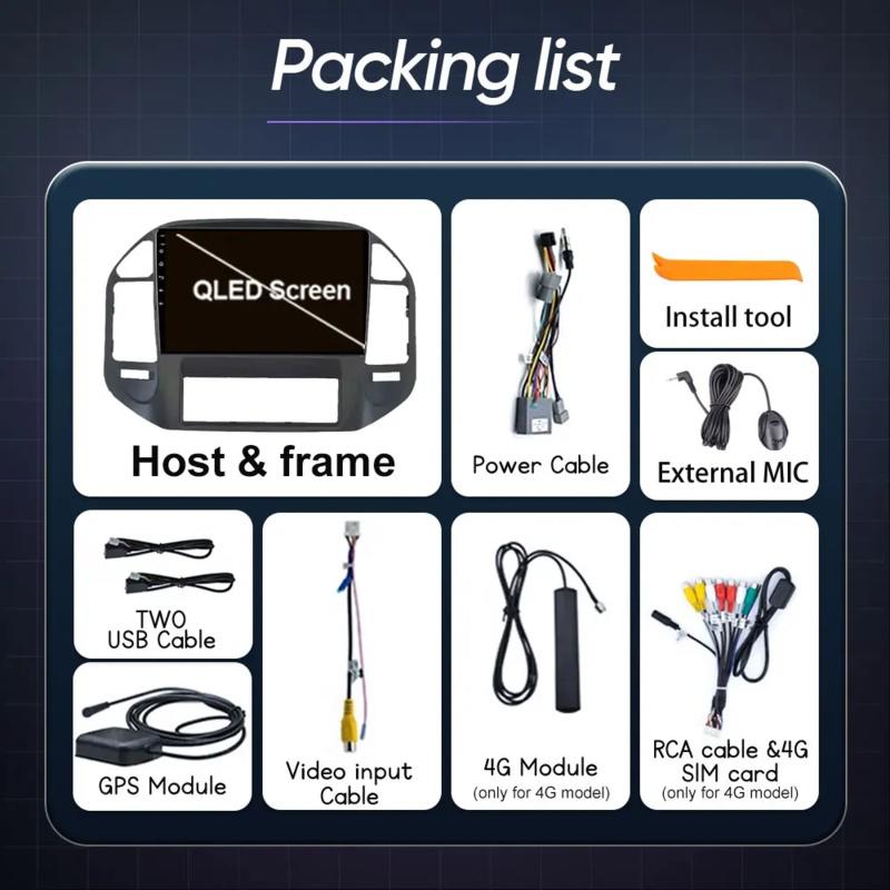 Головное устройство Android для Mitsubishi Pajero 3 V70 V60 1999-2006 Автомобильное радио Carplay Мультимедиа GPS Навигация WIFI+4G Нет 2din DVD