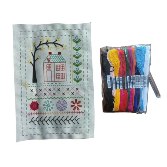 Набор Книга Стежков для Вышивки Портативная Книга Стежков для Вышивки с Полным Набором Инструментов и Обучающим Руководством для Начинающих Любителей Рукоделия