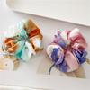 Dreamy Gradient Color Hair Elastic Vibrant Rainbow Transition Heavily Pleated Texture Artistic Color Blocking Hairpiece