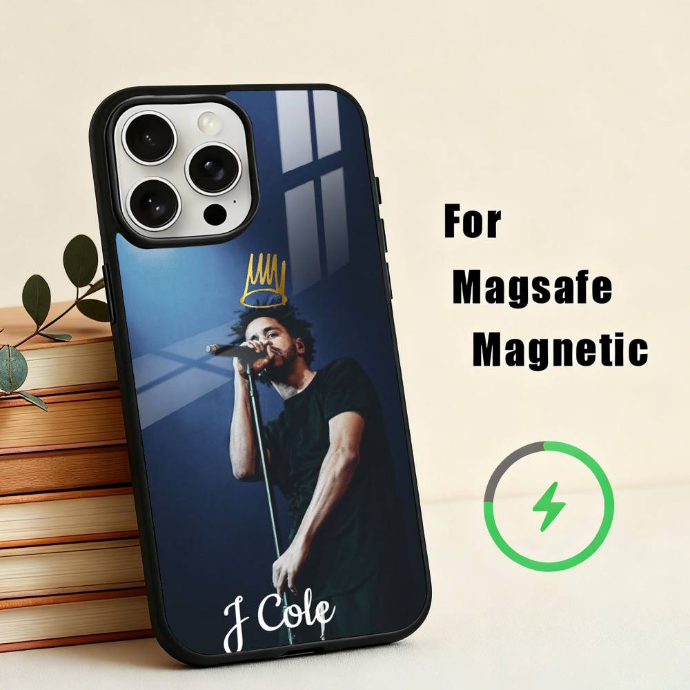 Rapper Singer J-J C-Cole-E Phone Case For iPhone17,16,15,14,13,12,11 Plus,For Magnetic Wireless Charge Cover