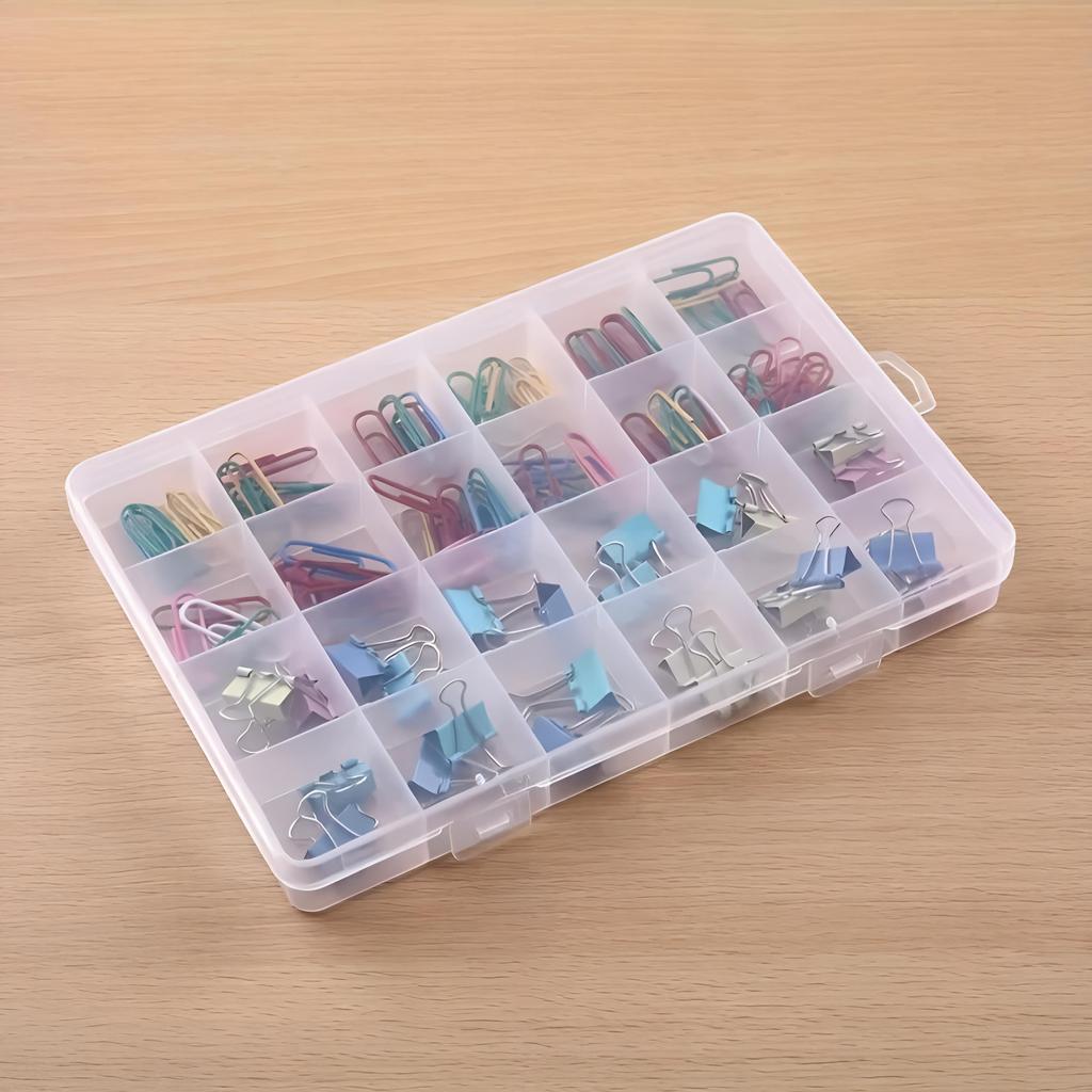 24 отделения, прозрачная шкатулка для драгоценностей, пластиковый контейнер для хранения органайзера с регулируемыми разделителями для ювелирных изделий, бусин