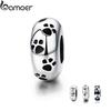BAMOER Authentic 925-sterling-silver Dog Animal Footprint Cat Heart LOVE Spacer Charm