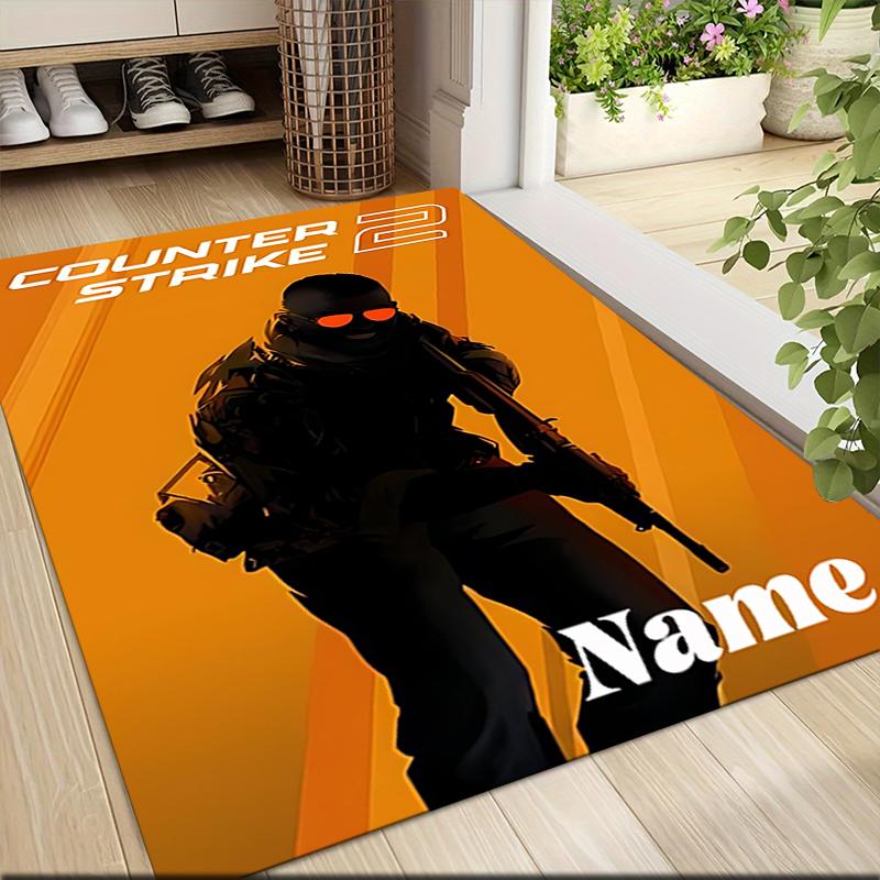 Custom Name Bee Sky Carpet Rug Customizable Soft Washable Anti-Slip Home Living Room Sofa Mats Personalized Rug. 0909409