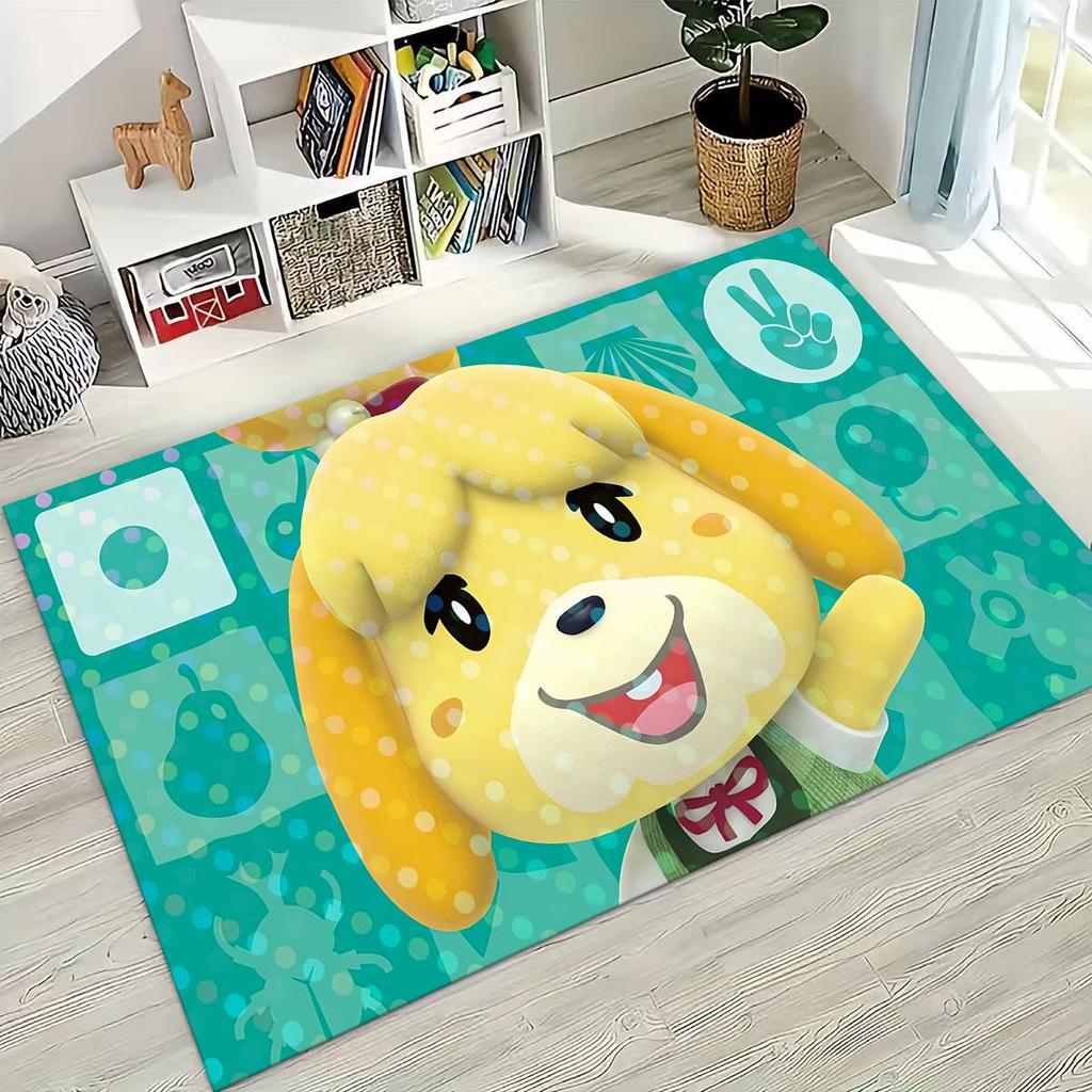 Игровой ковер с мультяшным рисунком Animal Crossing Wild World для спальни, гостиной, дивана, домашний коврик для двери, декор, большой детский игровой нескользящий коврик для пола