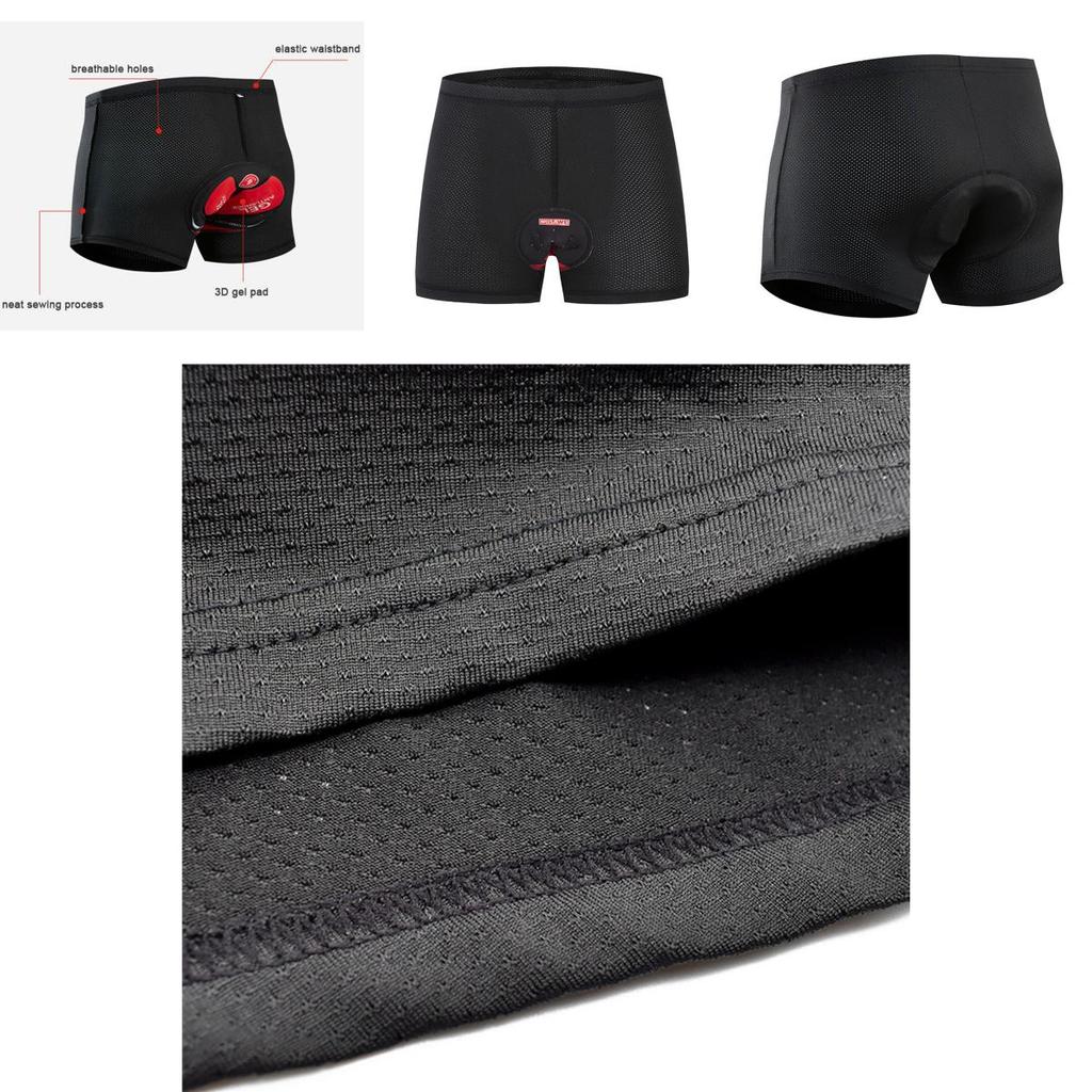 Мужское велосипедное термобелье премиум-класса с гелевой 3D-подкладкой из высокоэластичной сетчатой ткани