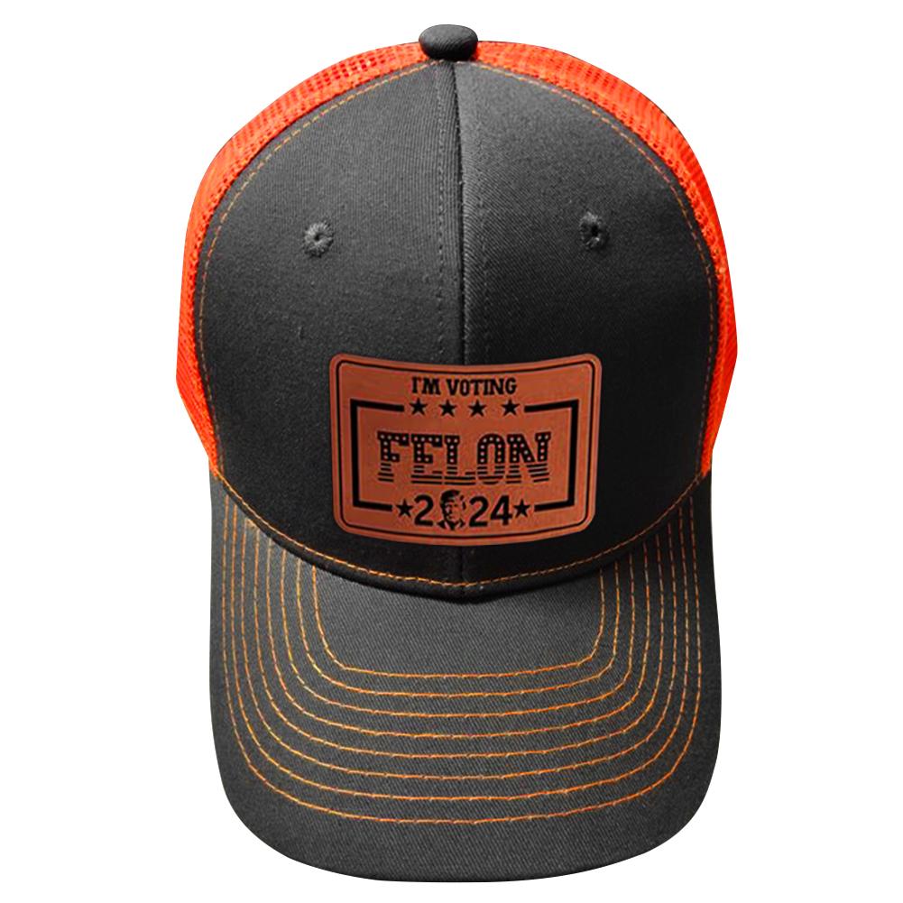Trump  Baseball Cap Peaked Cap with Snapback Enclosure Political Dad Hat I'm Voting Felon American Patriot Hat for Men Women