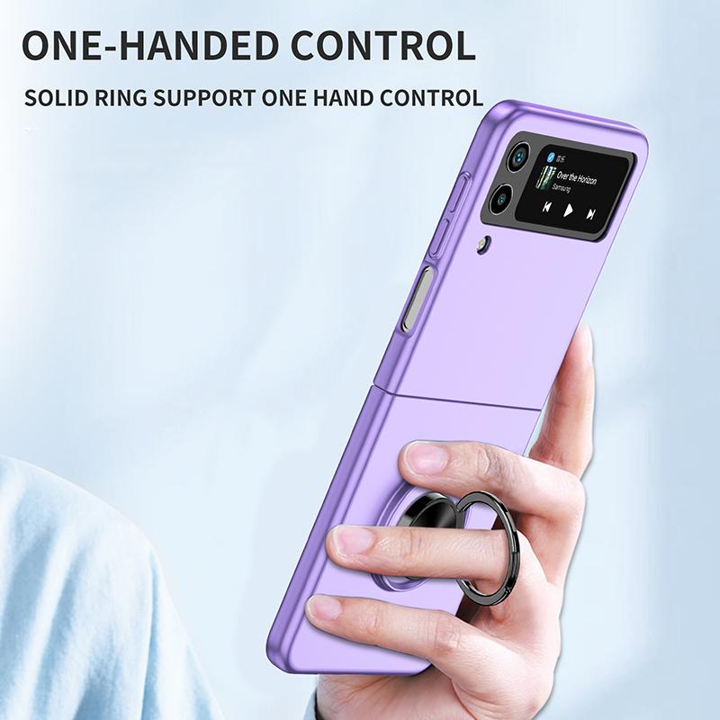 For Galaxy Z Flip 3 4 Case Shockproof Armor Magnet Ring Kickstand Bracket Back Cover Case For Samsung Galaxy Z Flip 1 2 5g Cases