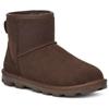 UGG Женские короткие зимние ботинки из спилка коровы на флисовой подкладке, удобные, универсальные, минималистичный стиль, цвет шоколадный 1115030-CHO