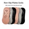 6pcs Non-Slip Pilates Socks 3 Styles|Cotton Yoga Socks with Silicone Grips for Ladies|Pilates Accesorios 24H Ship+Bulk Savings