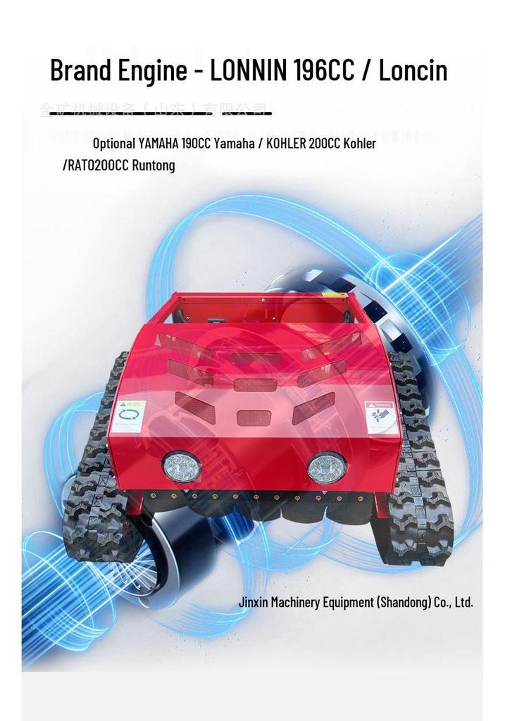 CE-Certified Remote Control Agricultural Crawler Lawn Mower & Weeder