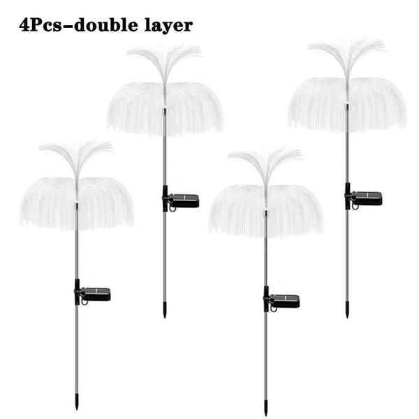 Солнечные светодиодные фонари в виде медуз, уличный садовый декор, светильник для газона, 7 смен цвета, водонепроницаемый патио, двор, декор для дорожки, солнечные цветы, лампа