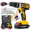 Hilda Lithium Rechargeable Impact Drill with Portable Electric Screwdriver