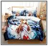 Аниме Sword Art Online Пододеяльники 3D Печатный комплект постельного белья Наволочки для детей Постельное белье Роскошный домашний текстиль