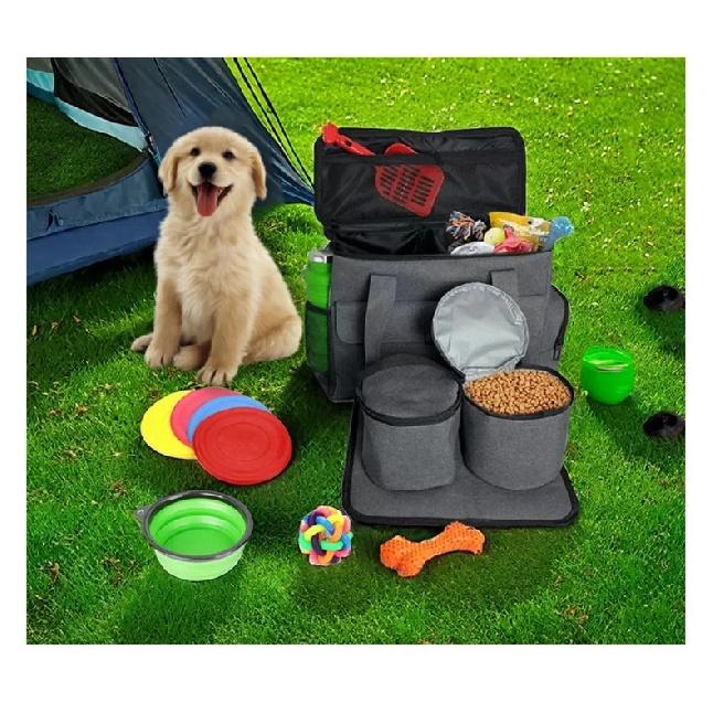 Multifunctional Dog Travel Bag - Durable Pet Carrier Organizer with Spacious Design Easy to Pack Perfect for Travel Accessories