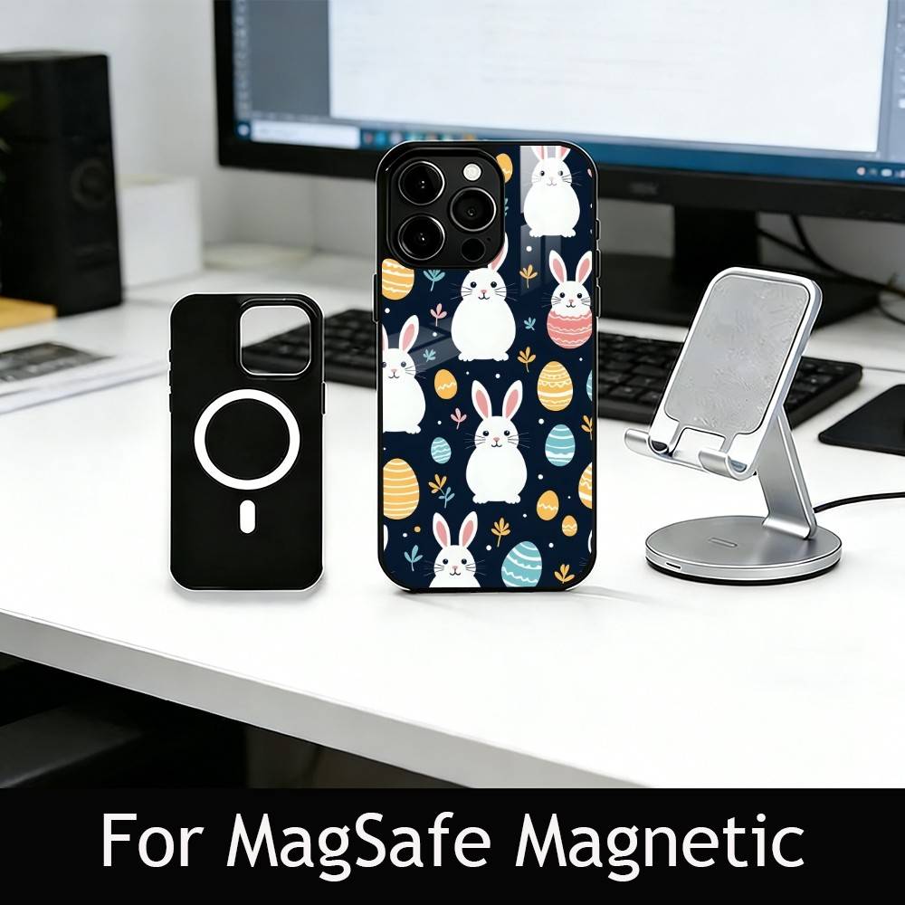 Easter pattern Phone Case For iPhone17,16,15,14,13,12,11 Plus,Pro Magnetic with Magsafe Wireless Charging