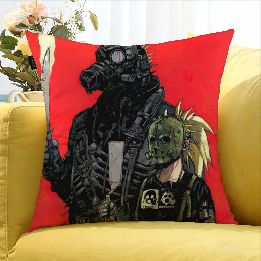 D-Orohedoro Anime Various Sizes Square Pillow Case For Car Home Bedchamber Decor