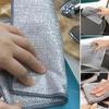 Кухонная ткань для чистки, многофункциональная двухслойная ткань, не царапающая проволоку, тряпки для мытья посуды, кухонная сетка, тряпки для чистки