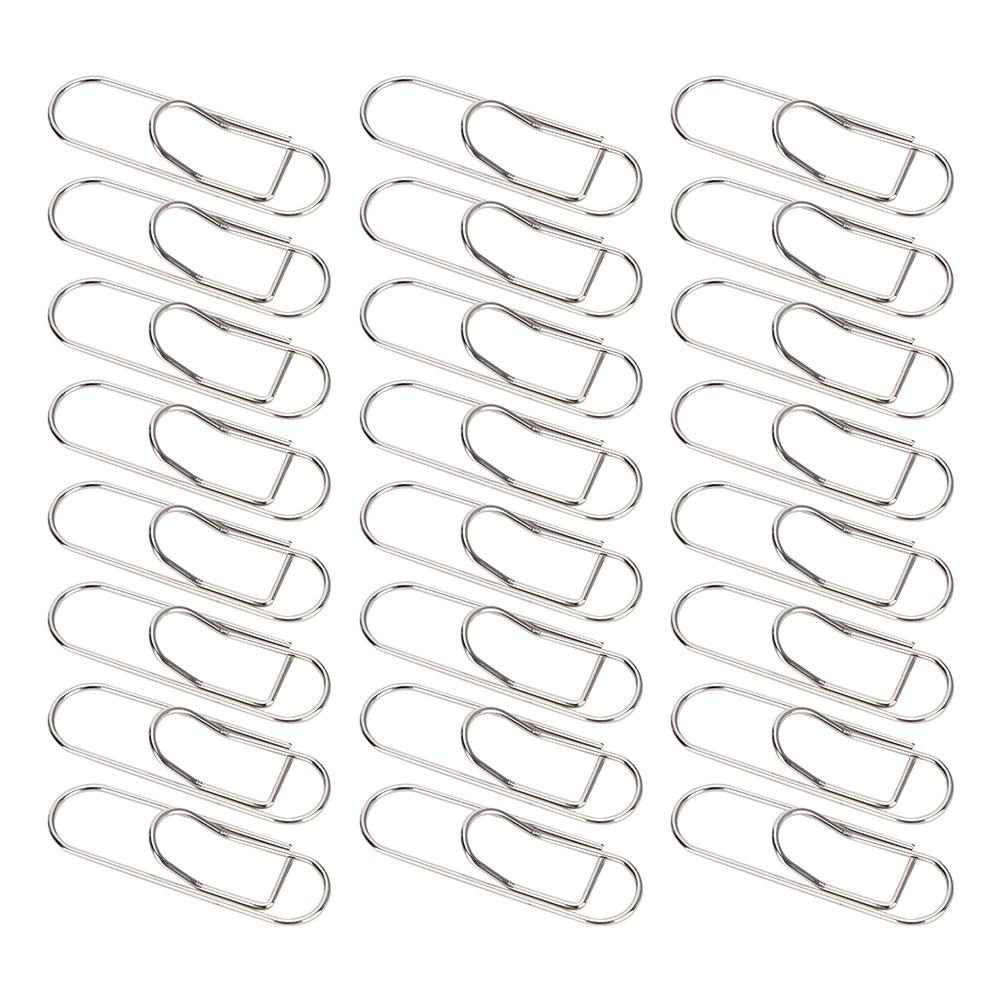 24Pcs Pencil Holder Clip Metal Paperclip Shape for Notebook Picture Stationery Supply