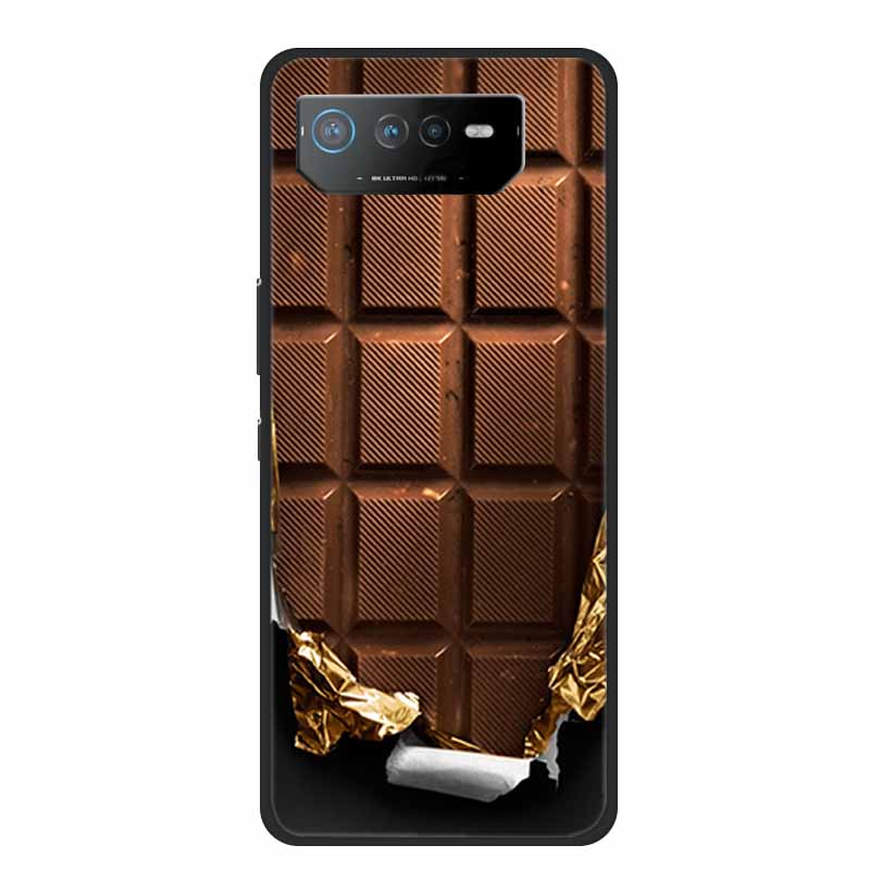 Чехол для телефона Asus ROG Phone 6D Ultimate Задняя крышка Черный ТПУ Силикон Мягкий Чехол Для Asus ROG Phone 6 Pro Чехол Phone6 Pro