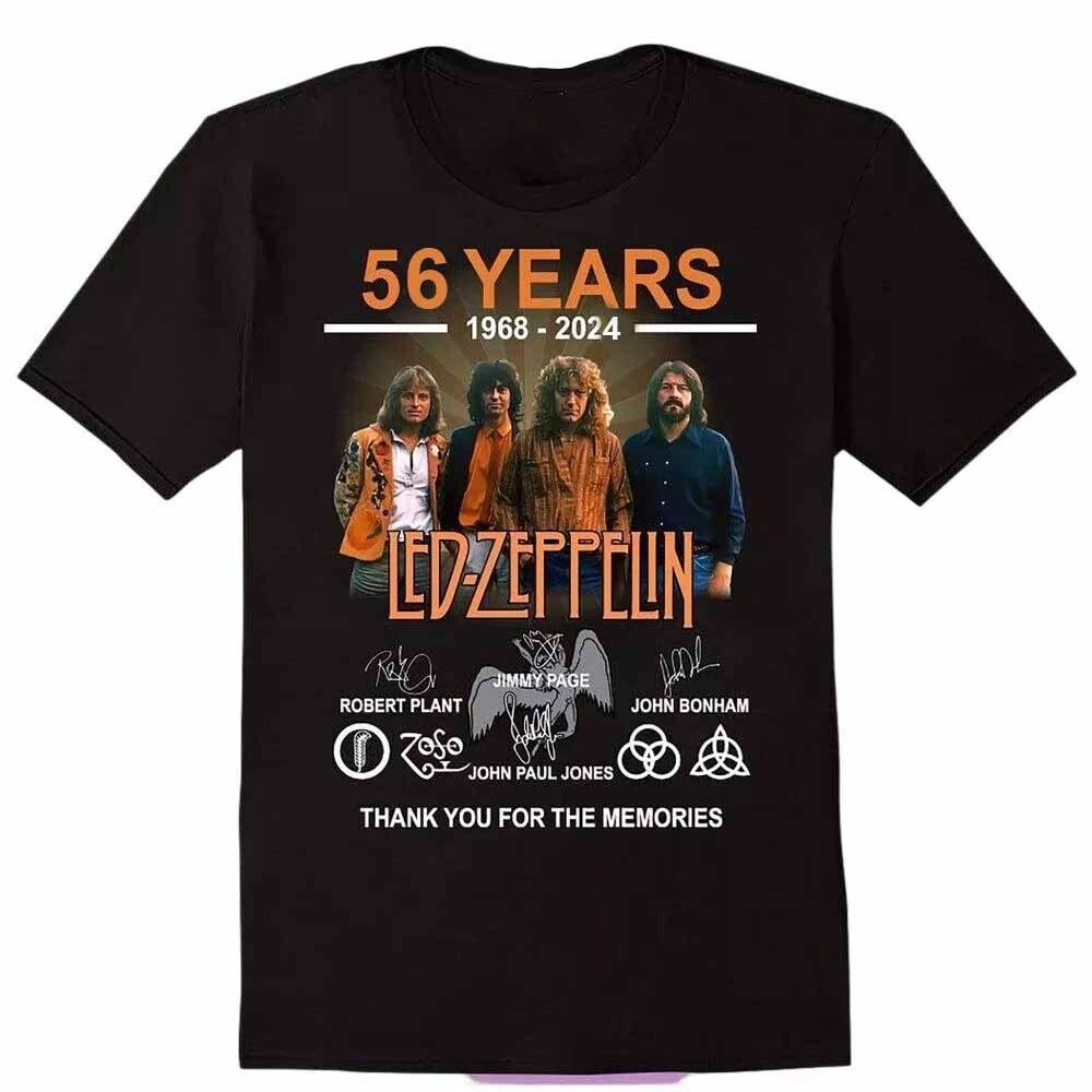 Led Zeppelin 56 Лет 1968-2024 Спасибо За Воспоминания Футболка Унисекс Футболка