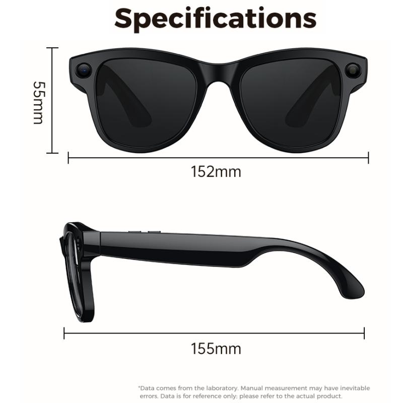 Умные очки M02 Ultra: 8-мегапиксельная камера, Чехол с функцией обратной зарядки, Распознавание объектов по WiFi, Перевод в реальном времени от ChatGPT, Голосовой помощник на базе ИИ