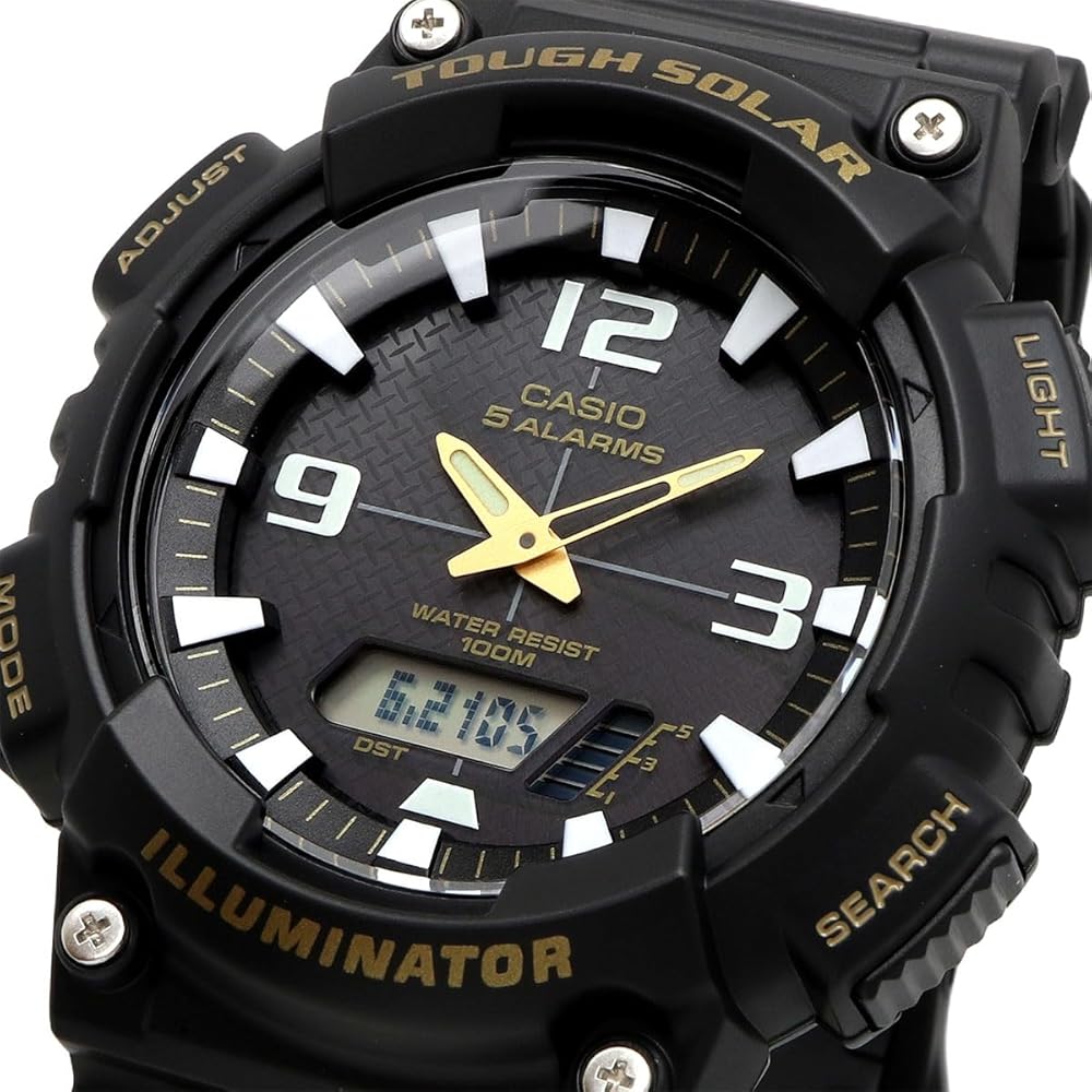 Casio Tough Solar Analog-Digital Quartz Watch AQ-S810W-1BV Men's Black Overseas Model