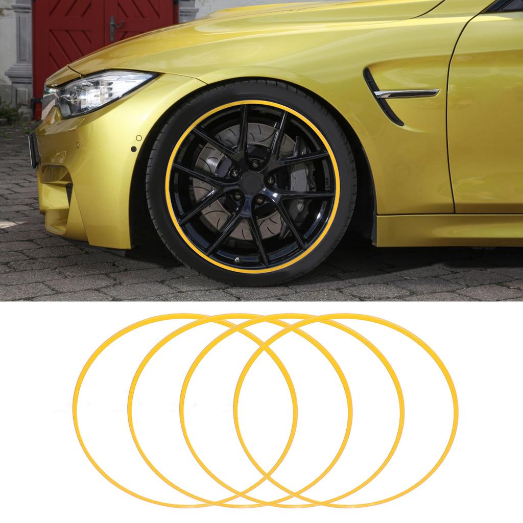 4Pcs 19 Inch Wheel Rim Protector Aluminum Alloy Anti Scratch Self Adhesive Wheel Rim Protection Guar