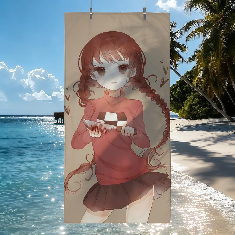 Madotsuki Yume Nikki Аниме Полотенце Быстросохнущее Пляжные Полотенца Подходят Для Бассейнов Кемпинга Йоги И Тренажерного Зала