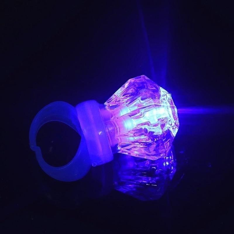 10 шт. многоцветный яркий светодиодный лазерный кольцевой светильник на палец, лампа, лучи, факел для вечеринки, КТВ, бар, подарок