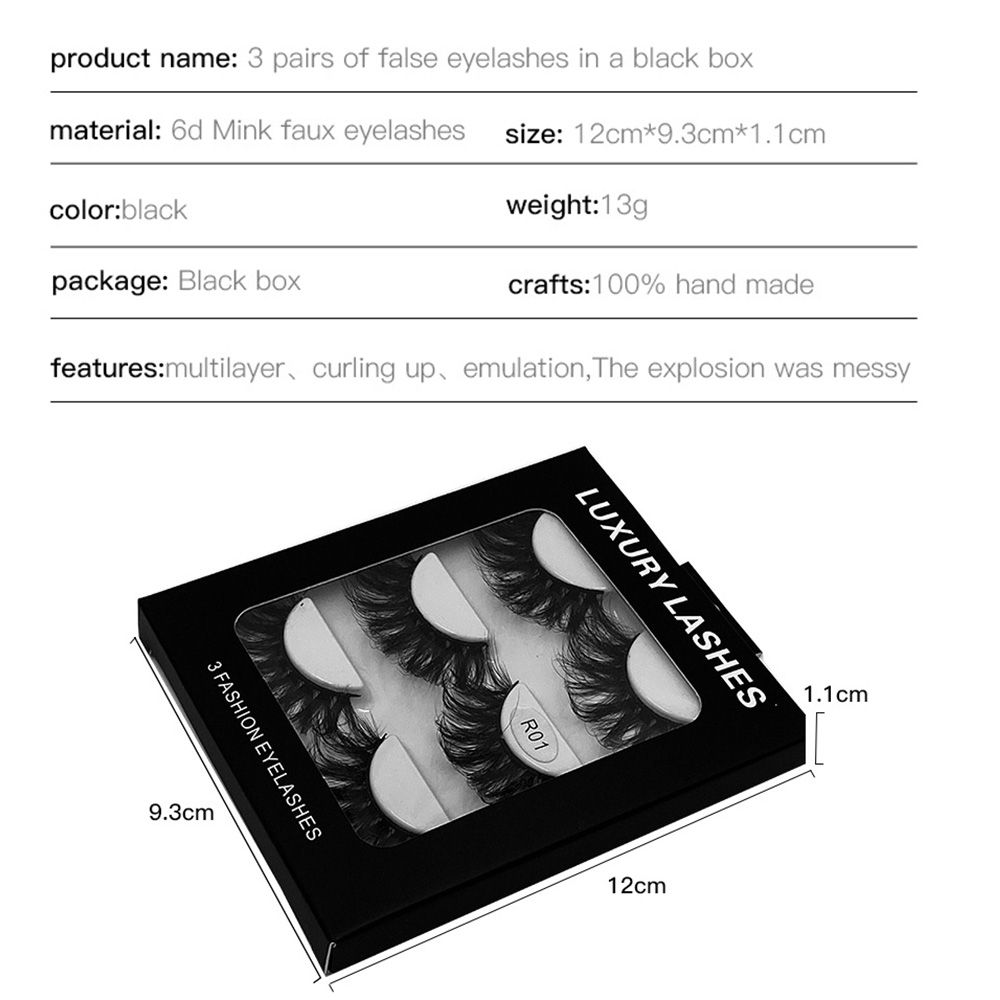 Eye Extension Long Natural Dramatic 100% Cruelty free False Eyelashes 3D Mink Lashes 20mm Fluffy