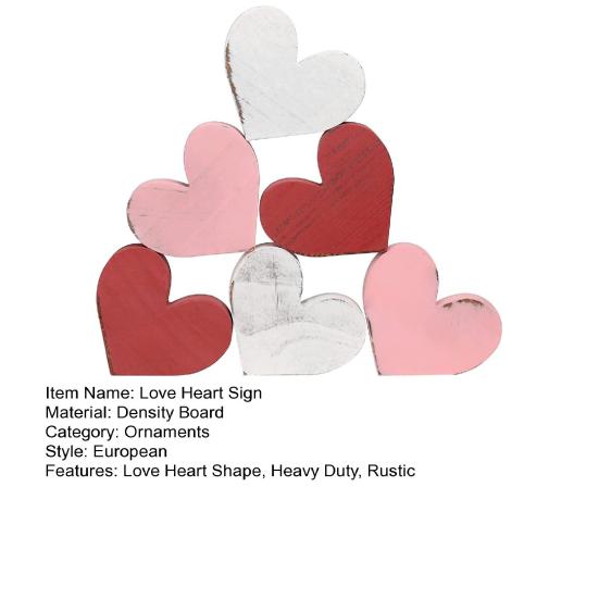 6 шт./компл. День святого Валентина Знак любви Сердце фермерский деревенский в форме сердца деревянный блок многоярусный поднос стол центральный элемент украшение рабочего стола