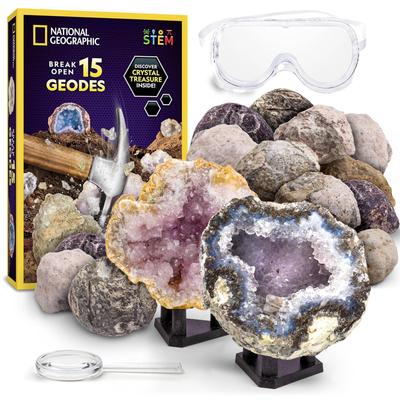 National Geographic Разбей 15 жеод и исследуй кристаллы с NATIONAL GEOGRAPHIC [National Geographic] [Продукт]