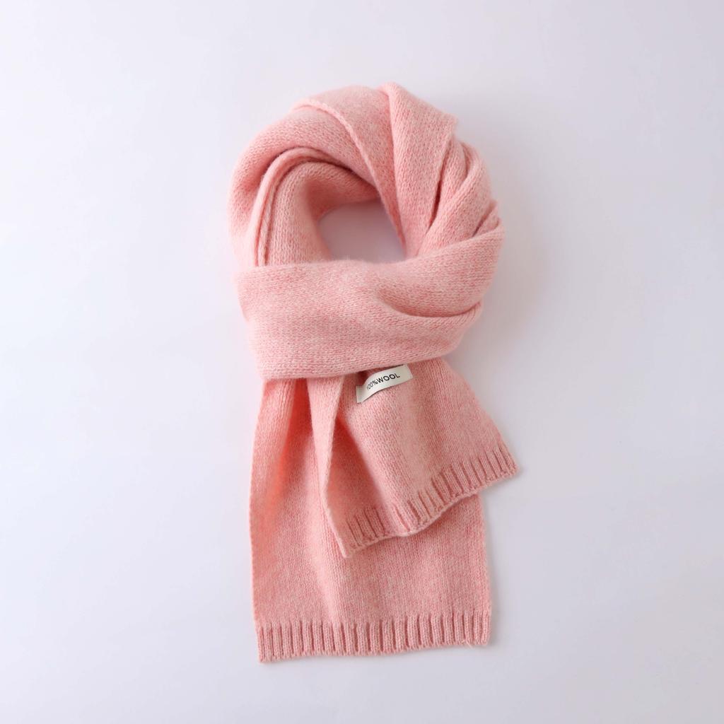 Australian 100% Wool Scarf New Solid Color Winter Warm Knit Neck Warmer For Men And Women Cashmere Scarves