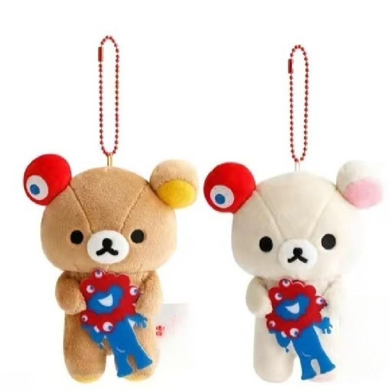 НОВЫЙ Спальный мешок Плюшевая кукла-брелок Rilakkuma креативность расслабляющий медведь Korilakkuma Японский медведь Expo Osaka Брелок для рюкзака Подарок