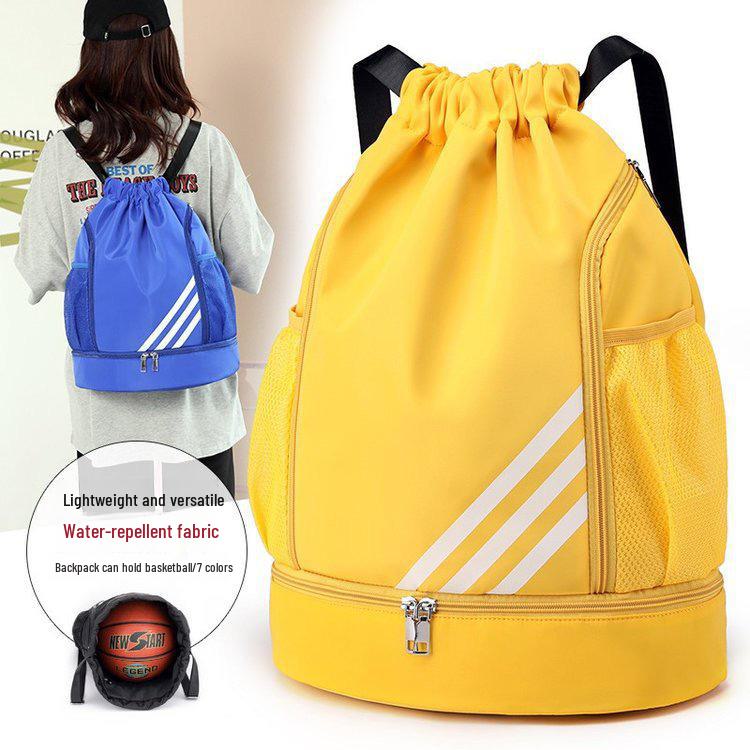 Легкая сумка-мешок для баскетбола с отделением для влажных/сухих вещей и водоотталкивающей тканью