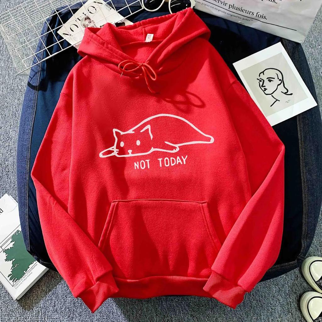 Autumn Winter Cat Print Hoodie Sweatshirt Unisex Couples Fashion Versatile Clothing Full Sleeve Other Styles from Mainland