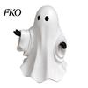 Cute Halloween Gifts White Ghost Resin Figurine, Miniature Figurine Decoration, Matte Spooky Desk Accessory Finish Tabletop Statue for Home