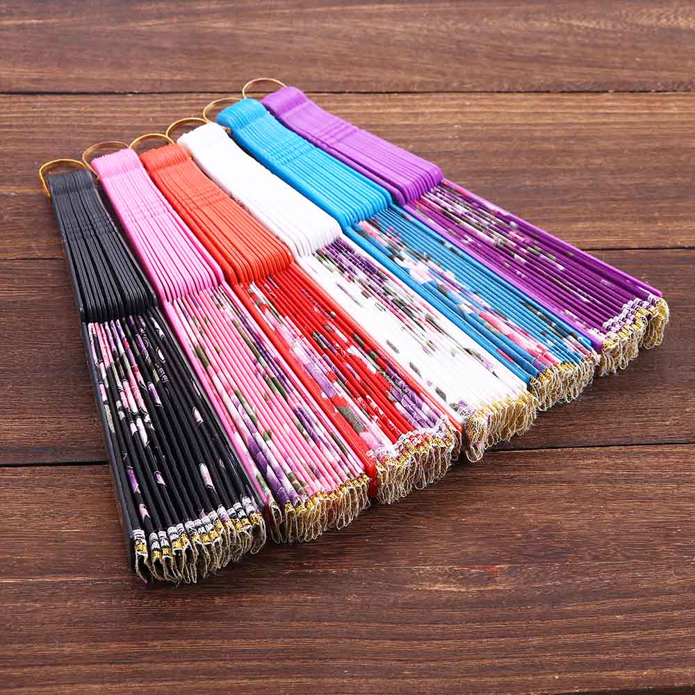 Свадебная вечеринка Кружево Шелк Складной узор Свадебный веер Реквизит для фото Инструмент Ручной Цветочный веер Веер для танцев