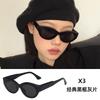 New sunglasses women's three-point plastic black sunglasses Internet celebrities European and American trend sunglasses