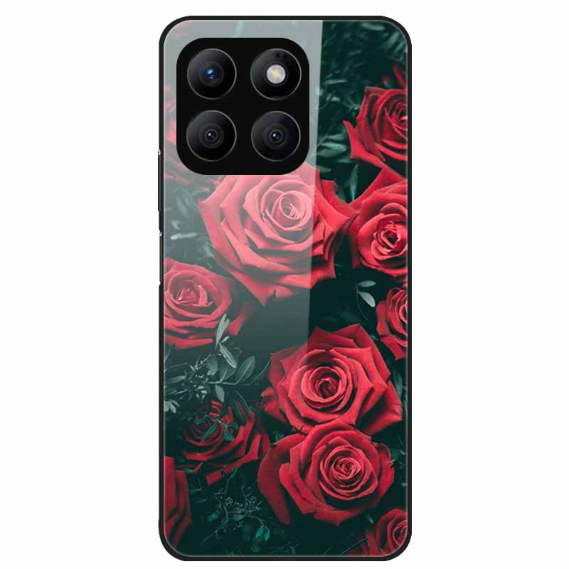 For Honor X8C Case Tempered Glass Hard PC Back Shell for Honor X8C 4G Phone Cases Bumper Covers for HonorX8C X 8C Fashion Shells