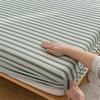 100% Cotton Fitted Sheet Stripe Style Bed Cover Skin-friendly Mattress Cover Sabanas Adults Kids Bed Sheets (No Pillowcase)