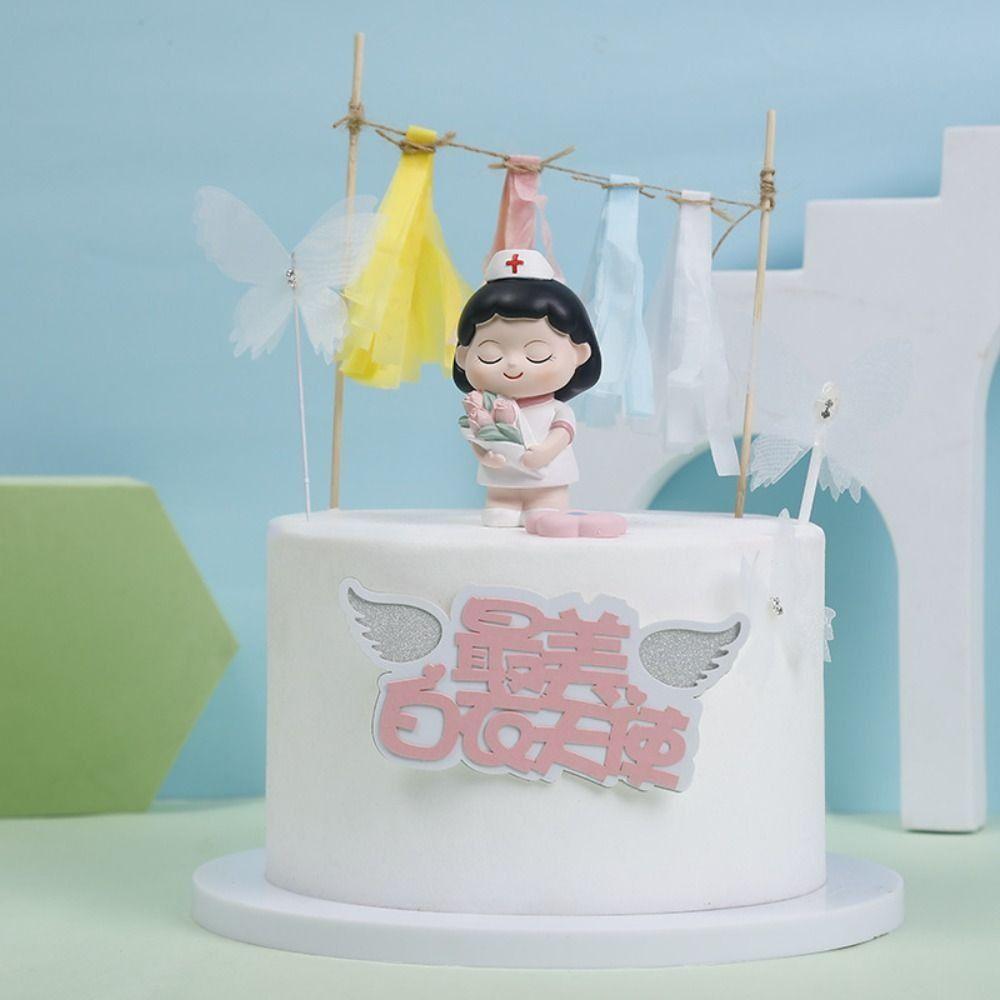 DlY Доктор Гаражный Набор Мультяшный Доктор Медсестра Модель Статуэтка Изысканные Медсестра Торт Украшения Домашний Декор
