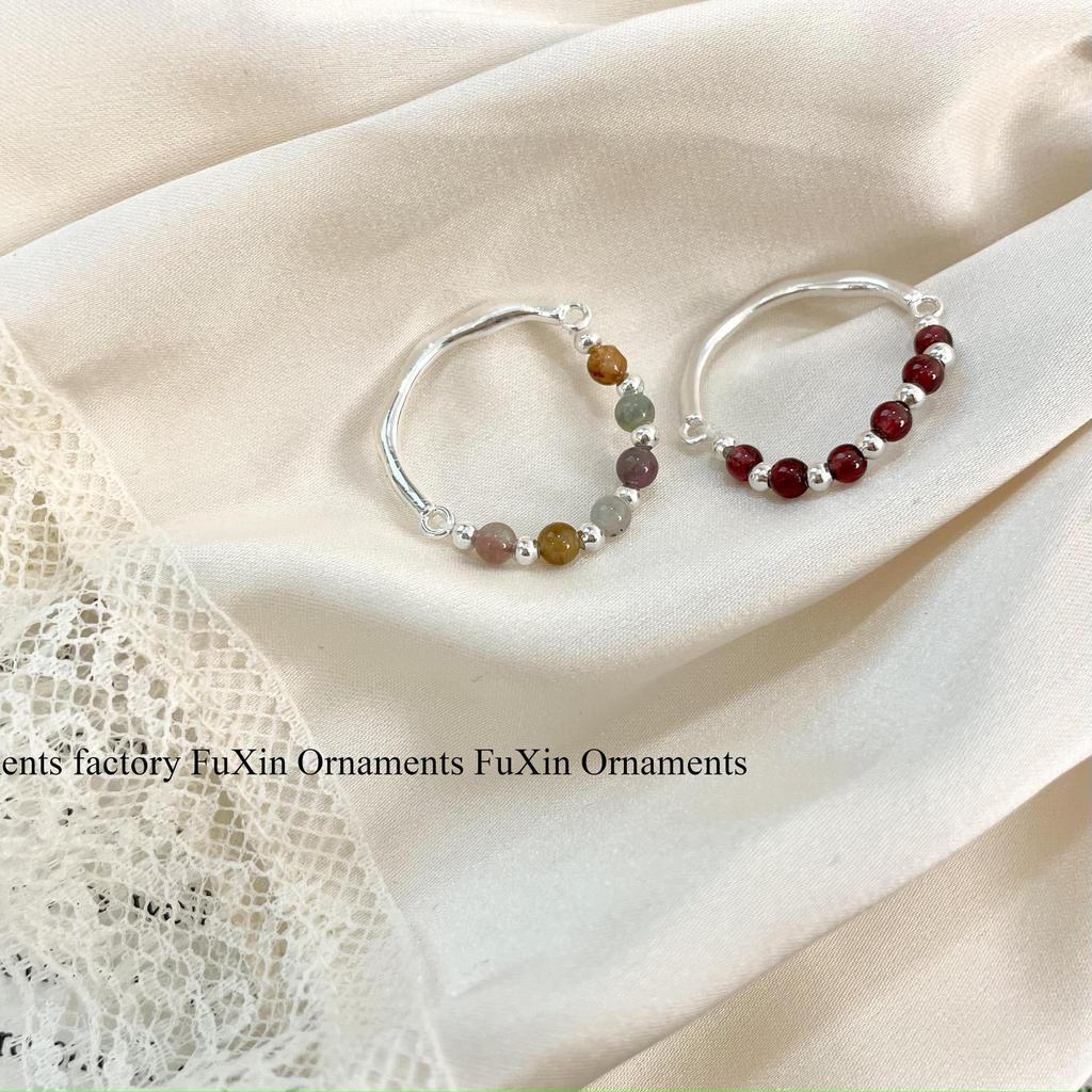 Элегантное полукруглое женское кольцо с бусинами — минималистичный роскошный дизайн